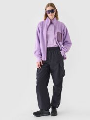 4F Spodnie casual cargo damskie - czarne XXL. Czarne spodnie materiałowe damskie 4F, bez wzorów, z bawełny. W wyprzedaży za 59.99 zł.