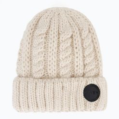 Czapka zimowa damska ROXY Tram Beanie. Białe czapki damskie Roxy, na zimę, bez wzorów, z dzianiny. Za 129.99 zł.