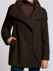 Kurtka z ozdobnymi guzikami - brązowy. Brązowe kurtki damskie Sinsay, l, bez wzorów, bez kaptura. Za 119.99 zł.