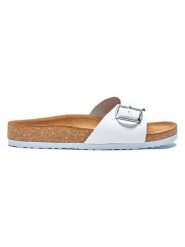 Comfortfusse Skórzane klapki "Adal" w kolorze białym rozmiar: 35. Białe klapki damskie Comfortfüße, bez wzorów, ze skóry, z otwartym noskiem, bez obcasa, bez zapięcia. Za 184.95 zł.