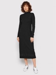 Adidas Sukienka dzianinowa Rib HE6916 Czarny Regular Fit. Czarne sukienki damskie Adidas, bez wzorów, z bawełny, bez ramiączek. Za 309.99 zł.