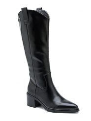 Sixth Sens Kozaki w kolorze czarnym rozmiar: 38. Czarne kozaki damskie Sixth Sens, na zimę, bez obcasa, bez zapięcia. Za 195.77 zł.