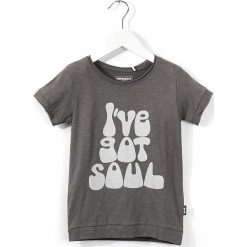 Koszulka w kolorze szarym. Szare t-shirty i koszulki chłopięce Imps & Elfs, z nadrukiem, z bawełny, z okrągłym kołnierzem. W wyprzedaży za 65.95 zł.