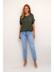 Kaffe Bluzka w kolorze khaki rozmiar: 36. Brązowe bluzki damskie Kaffe, s, bez wzorów, z wiskozy, klasyczne, bez kołnierzyka, bez ramiączek. Za 56.99 zł.