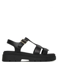 Geox Sandały Adacter S B D670NA 00043 C9999 Czarny. Czarne sandały damskie Geox, bez wzorów, ze skóry, bez obcasa, na płaskiej podeszwie, bez zapięcia. Za 509.99 zł.