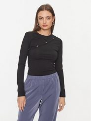 Samsøe Samsøe Bluzka Luanne F23300128 Czarny Regular Fit. Czarne bluzki damskie Samsøe & Samsøe, l, bez wzorów, z syntetyku, bez kołnierzyka, bez ramiączek. Za 469.99 zł.