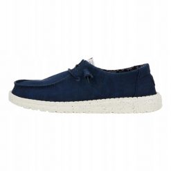 HEYDUDE Damskie Mokasyny Wendy Stretch Canvas. Niebieskie mokasyny damskie Hey dude, z materiału, bez obcasa. Za 259.00 zł.