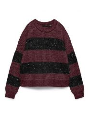 Vero Moda Sweter w kolorze bordowo-czarnym rozmiar: XL. Czarne swetry klasyczne damskie Vero Moda, s, z materiału, bez kołnierzyka. Za 86.99 zł.