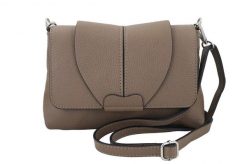 Listonoszka skórzana BARBERINI'S c. beżowa 953-9. Brązowe shopper bag Barberinis, z aplikacjami, ze skóry, małe, bez dodatków. Za 189.99 zł.