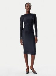 PINKO Sukienka koktajlowa 104838 A2H1 Z99 Czarny Slim Fit. Czarne sukienki damskie Pinko, bez wzorów, z syntetyku, wizytowe, bez ramiączek. Za 749.99 zł.