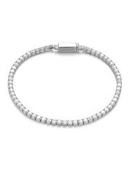 DI GIORGIO Srebrna bransoletka z cyrkoniami rozmiar: onesize. Szare bransoletki damskie DI GIORGIO, srebrne. Za 208.99 zł.