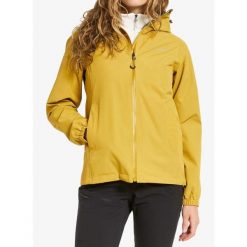 Kurtka przeciwdeszczowa damska Didriksons Varja JKT 2. Żółte kurtki damskie Didriksons, bez wzorów, bez kaptura. Za 505.99 zł.