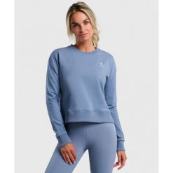 Bluza sportowa damska ekologiczna. Szare bluzy damskie NORDICDOTS, m, bez wzorów, z bawełny, bez kaptura. Za 275.00 zł.