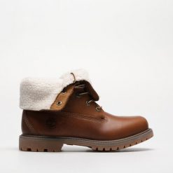 Botki damskie TIMBERLAND Authentics Teddy Fleece W. Brązowe botki damskie Timberland, na zimę, z gumy, klasyczne, bez obcasa, bez zapięcia. Za 419.99 zł.