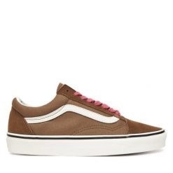 Tenisówki Vans. Brązowe trampki damskie Vans, bez wzorów, bez zapięcia. Za 299.99 zł.