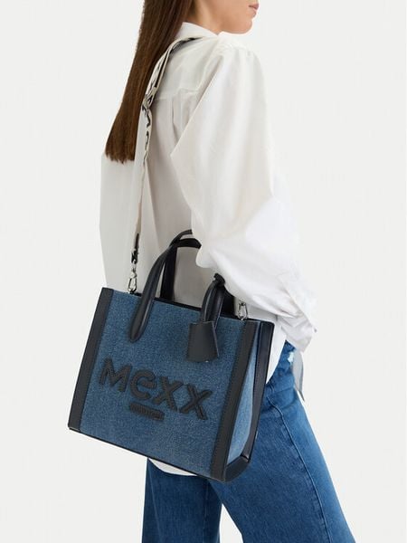 MEXX Torebka CEO-MEXX-AJ-005-09 Niebieski. Niebieskie kuferki damskie Mexx, z materiału, bez dodatków. Za 179.99 zł.