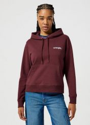 WRANGLER DAMSKA BLUZA REGULAR HOODIE DAHLIA 112356460 W6S4018506. Bluzy damskie Wrangler, m, bez wzorów, bez kaptura. Za 199.99 zł.