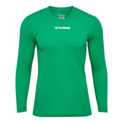 Koszulka z długim rękawem Hummel BL Essential. Zielone koszulki damskie Hummel, bez wzorów, bez kołnierzyka, bez ramiączek. Za 153.50 zł.