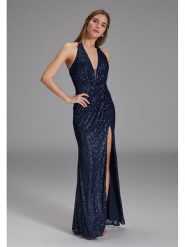 SWING Sukienka w kolorze granatowym rozmiar: 36. Niebieskie sukienki damskie Swing, bez wzorów, bez ramiączek. Za 347.99 zł.