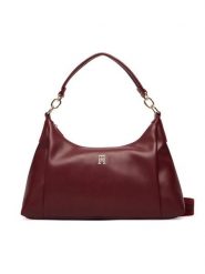 Tommy Hilfiger Torebka Th Essential Shoulder Bag AW0AW18374 Bordowy. Czerwone torebki klasyczne damskie Tommy Hilfiger, ze skóry, bez dodatków. Za 529.99 zł.