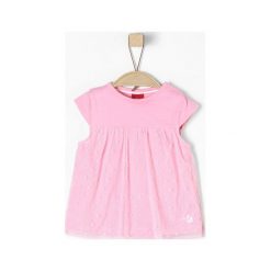 S.Oliver T-Shirt Dziewczęcy 92, Różowy. Czerwone koszulki i t-shirty dziewczęce S.Oliver, z falbankami, z krótkim rękawem. Za 60.00 zł.
