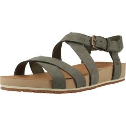 Sandały TIMBERLAND TB0A2QTFEO61 Zielony. Zielone sandały damskie Timberland, bez wzorów, ze skóry, bez obcasa, bez zapięcia. Za 390.99 zł.