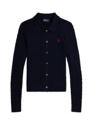 Polo Ralph Lauren Kardigan 211971881501 Granatowy Slim Fit. Niebieskie kardigany damskie Polo Ralph Lauren, m, bez wzorów, z bawełny. Za 1,199.00 zł.