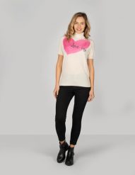 Trussardi Jeans T-Shirt | 56M00159 | Kobieta | Beżowy. Brązowe t-shirty damskie TRUSSARDI, l, bez wzorów, z jeansu, bez kołnierzyka. W wyprzedaży za 319.00 zł.