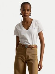 Polo Ralph Lauren T-Shirt 211B14611007 Biały Regular Fit. Białe t-shirty damskie Polo Ralph Lauren, s, bez wzorów, bez kołnierzyka. Za 399.99 zł.