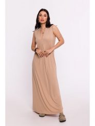 Be Wear Sukienka w kolorze beżowym rozmiar: L. Brązowe sukienki damskie Be Wear, bez wzorów, bez ramiączek. Za 127.35 zł.