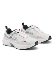 Inselhauptstadt Sneakersy w kolorze biało-srebrnym rozmiar: 36. Białe obuwie sportowe damskie Inselhauptstadt, z materiału, bez zapięcia. Za 130.45 zł.