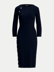 Lauren Ralph Lauren Sukienka codzienna 250940561001 Granatowy Slim Fit. Niebieskie sukienki damskie Lauren Ralph Lauren, bez wzorów, z bawełny, bez ramiączek. Za 469.99 zł.