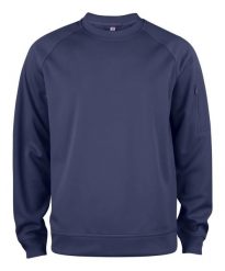 Clique Podstawowa bluza Active z okrągłym dekoltem, poliester – dark navy. Niebieskie bluzy damskie CLIQUE, xs, bez wzorów, z poliesteru, bez kaptura. Za 162.59 zł.