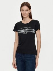 Morgan T-Shirt 241-DONNA Czarny Regular Fit. Czarne t-shirty damskie Morgan, s, bez wzorów, z bawełny, bez kołnierzyka. Za 139.99 zł.
