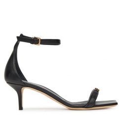Sandały Elisabetta Franchi. Czarne sandały damskie Elisabetta Franchi, bez wzorów, bez obcasa, na szpilce, bez zapięcia. Za 1,599.00 zł.