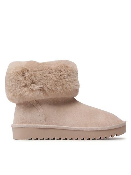 Jenny Fairy Botki WS5918-05 Beżowy. Brązowe botki damskie Jenny Fairy, z materiału, bez obcasa, na płaskiej podeszwie, bez zapięcia. Za 95.98 zł.