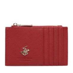 Etui na karty kredytowe Beverly Hills Polo Club. Czerwone portfele damskie Beverly Hills Polo Club, bez wzorów. Za 59.99 zł.