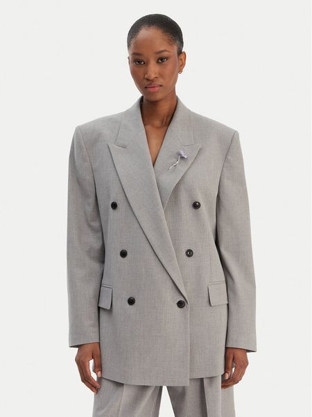 HUGO Marynarka Antegi 50554018 Szary Relaxed Fit. Szare marynarki i żakiety damskie Hugo, bez wzorów, z syntetyku. Za 1,549.00 zł.