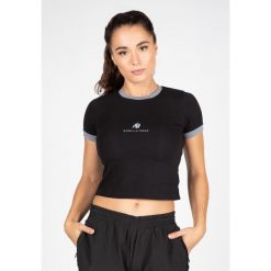 New Orleans Cropped Koszulka - Czarny. Czarne bluzki damskie GORILLA WEAR, m, bez wzorów, bez kołnierzyka, bez ramiączek. Za 110.00 zł.