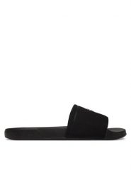 Calvin Klein Klapki Nemo - Canvas Signature Logo Sliders HW0HW02960 Czarny. Czarne klapki damskie Calvin Klein, bez wzorów, z materiału, bez obcasa, bez zapięcia. Za 189.99 zł.