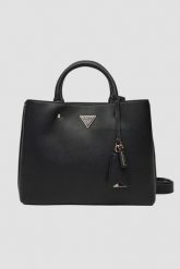 GUESS Czarna torebka damska Meridian. Czarne torebki klasyczne damskie Guess, ze skóry ekologicznej, bez dodatków. W wyprzedaży za 509.99 zł.