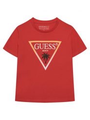 Guess T-Shirt L6GI27 J1314 Czerwony Regular Fit. Czerwone t-shirty i koszulki chłopięce Guess, z aplikacjami, z bawełny, bez kołnierzyka, bez ramiączek. Za 114.99 zł.