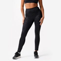 Legginsy fitness damskie Domyos. Szare legginsy damskie DOMYOS, l, bez wzorów, z elastanu. Za 79.99 zł.