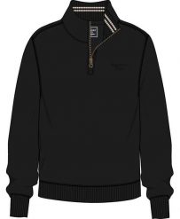 Superdry Bluza Essential Serif Logo Half Zip – Relaxed Fit, Czarna. Czarne bluzy damskie Superdry, uniwersalny, bez wzorów, bez kaptura. Za 407.10 zł.