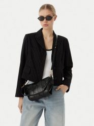 Calvin Klein Torebka Woven LV04F3546G Czarny. Czarne torebki klasyczne damskie Calvin Klein, ze skóry, bez dodatków. Za 569.99 zł.