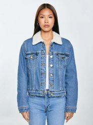 Kurtka damska jeansowa z kożuszkiem niebieska Aspen 485. Niebieskie kurtki damskie Big Star, l, bez wzorów, z denimu, bez kaptura. Za 439.99 zł.