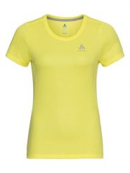 Odlo Koszulka sportowa "F-Dry" w kolorze żółtym rozmiar: XS. Żółte koszulki sportowe damskie ODLO, s, bez wzorów, z materiału, bez ramiączek, outdoorowe. Za 131.74 zł.