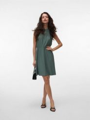 Vero Moda Sukienka w kolorze zielonym rozmiar: M. Zielone sukienki damskie Vero Moda, bez wzorów, z koronki, bez ramiączek. Za 129.95 zł.
