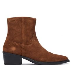 Botki Vagabond Shoemakers. Brązowe botki damskie Vagabond Shoemakers, bez obcasa, na słupku, bez zapięcia. Za 694.99 zł.