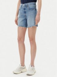 Levi's® Szorty jeansowe A9296-0001 Niebieski Regular Fit. Niebieskie szorty damskie bez wzorów, z bawełny. W wyprzedaży za 219.99 zł.